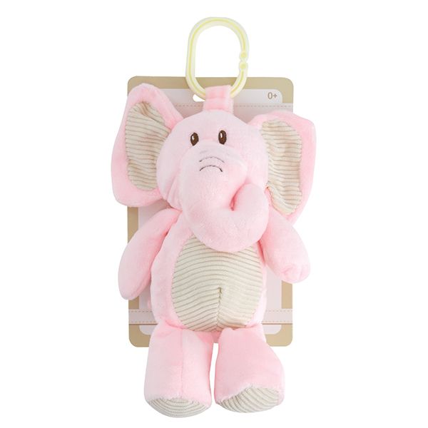 Kelly Toy Baby 10 inch Pink Plush Pig with Crinkle Arms and Rattle Head